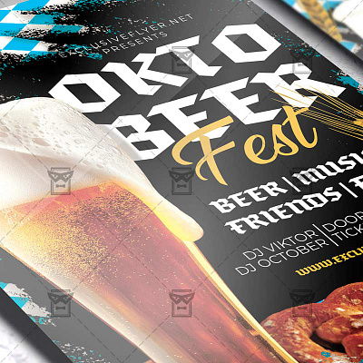 Octoberfest Event - Flyer PSD Template octoberfest flyer