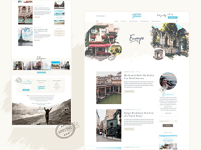 Fueled By Wanderlust -Category page- blog blog design blog post blogging design destinations homepage design travel travel blog traveling trip trips web design webdesign website website design