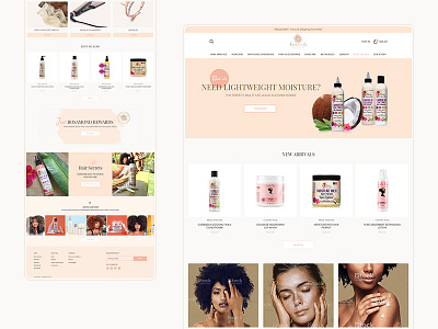 Rosamond -Homepage- beauty bodycare design ecommerce ecommerce design haircare homepage homepage design online shop online shopping online store skincare web design webdesign website website design