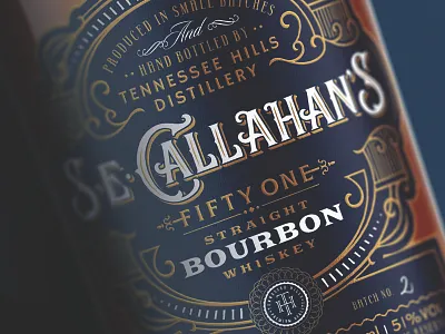 S.E.Callahan's / 51 bourbon distillery label design packaging tennessee typography whiskey whiskey label