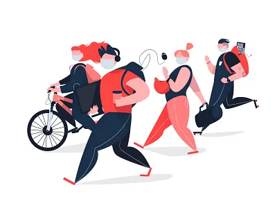 September 2020 adobe illustrator branding character characterdesign design illustration illustrator office tech technology vector work workers