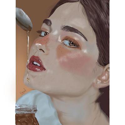 Kinky Honey digital painting digital portrait digitalart painting photoshop