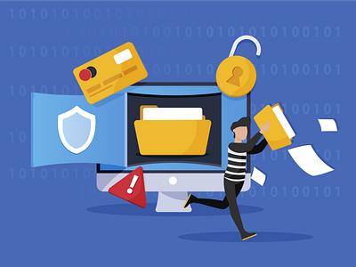 Steal Data Concept 2 character flat free gif icon illustration ui ux vector web website