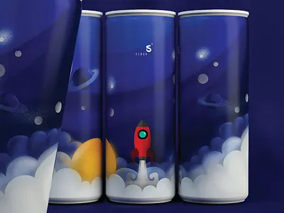 Clouds. Energy Drink Packaging brand identity branding illustration logo packagedesign packaging design