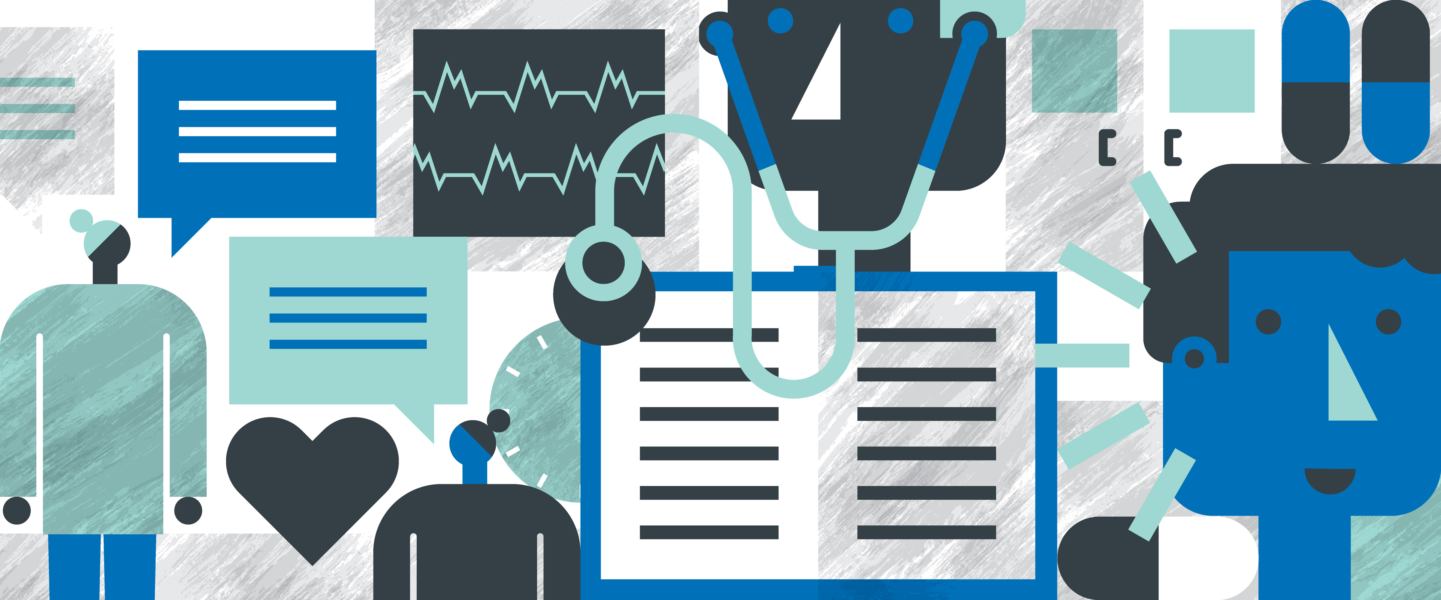 Editorial Illustration | Patient Stories in Intensive Care abstract complex doctors editorial editorial illustration geometric health healthcare illu illustration pattern simple texture vector