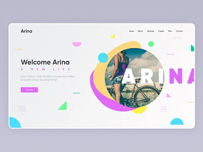 Arina - creative hero section concept agency concept design creative design freepik hero latest latest design trends pexels startup uidesign uiux uiuxdesign webdesign