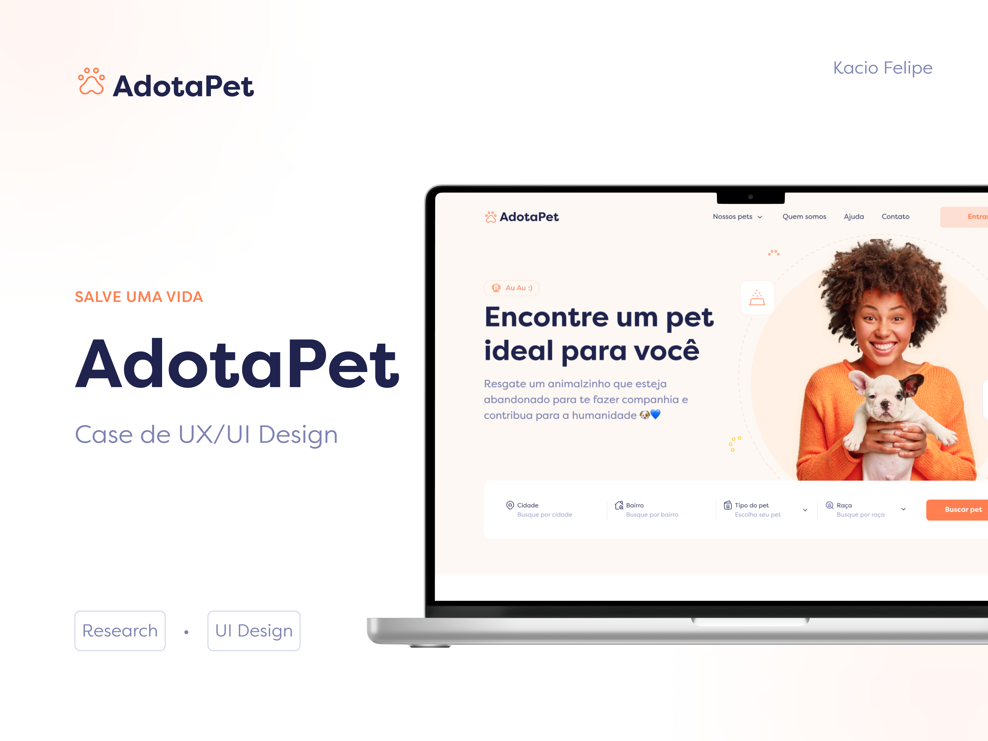 Example of AdotaPet - Web App