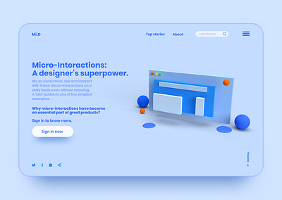 Blog post | Sign in page daily ui dailyui interaction design interface design landing page landing page design ui ui design ux ui ux design visual design