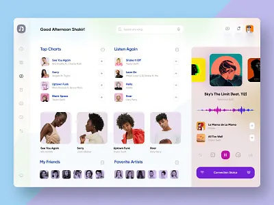 Music App Design Concept admin admin interface admin panel admin theme admin ui bootstrap dahsboard dashboad dashboard dashbroad interface music app music dashboard music player music website sidebar tailwind tailwind dashboard ui user dashboard