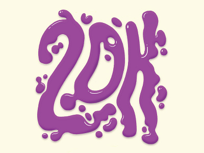 20k Milestone blake stevenson cartoon character design cute hand lettering hipster illustration jetpacks and rollerskates jetpacksandrollerskates number paint psychedelic retro skull type typogaphy