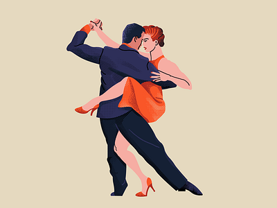 Tango adobe photoshop ballroom dance character illustration dance dance partners dancers fitness fitness illustration illustration illustration artists illustrator latin dance quick illustration shape and line stylised illustration tango texture vector