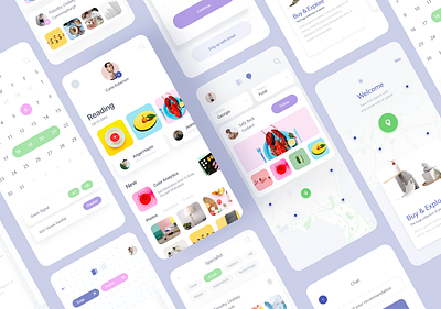 Concept UI Design for Social and Online Shopping app app app design calendar colors creative design dribbble ios maps mockups products profile store stores ui uidesign uiux ux uxdesign