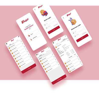 Warehouse and Delivery Mobile App adobexd app appdesign delivery mobile ui uidesign ux uxdesign warehouse