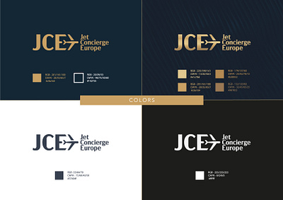 JCE Jet Concierge Europe logo colors ailine airline logo brand identity branding branding and identity concierge gold jet jet logo logo design logodesign luxury luxury branding luxury design luxury logo prestige