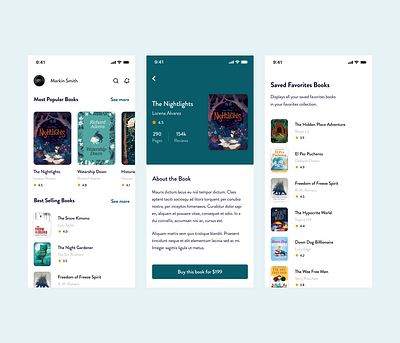 Book App app app design application design design app designer designs mobile mobile app design ui ux