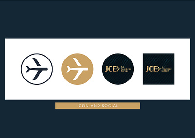 Ikon and social for Jet Concierge Europe branding gold icon icon design logo luxury luxury branding luxury design luxury logo prestige social socialmedia