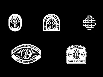 Devotion Coffee Society badge badge design badge hunting badge logo badgedesign branding branding and identity branding brand identity coffee coffee logo identity illustration logo logo design logotype