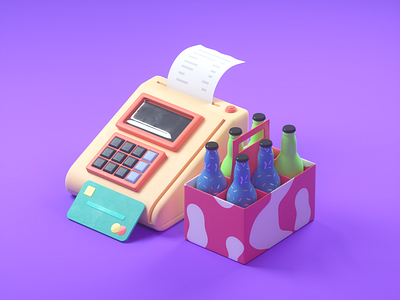 Card payment 3d art branding c4d card cinema4d debit card design icon illustration octanerender web