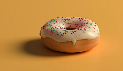 Sprinkle donut 3d blender3d blender3dart