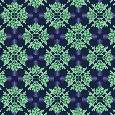 Scottish Thistle Pattern green pattern purple repeat scottish surface design symbol symmetry thistle vector