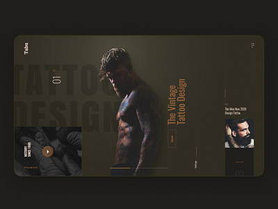 Tattoo Design Landing Page agency creative design interface intro landing page slideshow tattoo tattoo artist template typography ui ui design ux ux design website