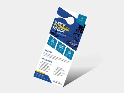 Plumber Door Hanger advertisement contractor door hanger electrician handyman home house marketing pamphlet plumber plumber door hanger plumber service plumbing repair service
