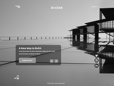 Arcitek Landing Page | #DailyUI Challenge Day 3 app branding design ui ux web website