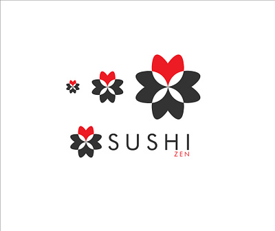 Sushi Zen logo branding branding concept branding design design illustrator logo minimal simple design sushi sushi logo vector