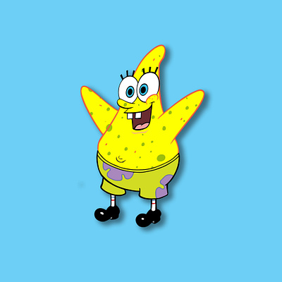 spongetrick animation art artwork collage collageart creative design flat illustration illustrator patrick photoshop spongebob vector