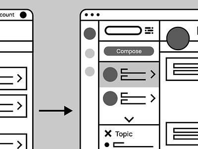 Vmail email product design user experience ux wireframe