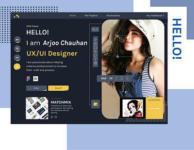 Portfolio - About Me about me creative design design design art figma figmadesign portfolio ux uxui