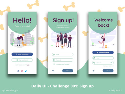 Daily UI - Challenge 001: Sign up 001 app dailyui dailyuichallenge ui ux