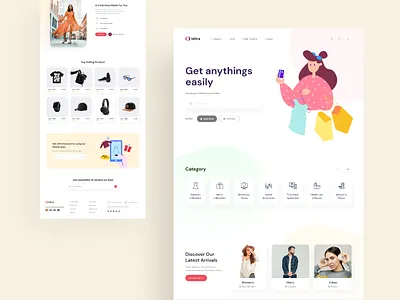 Mitra Landing Pages colorful creative design inspiration ecommerce illustration landingpage minimal minimalist product landing page trandy typogaphy ui uidesign