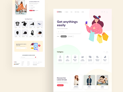 Mitra Landing Pages colorful creative design inspiration ecommerce illustration landingpage minimal minimalist product landing page trandy typogaphy ui uidesign