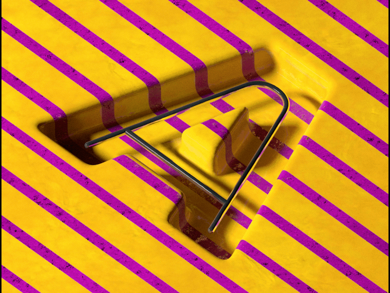 An "A" animation 3d @design @media animation cinema4d design font letter motion motiongraphics type