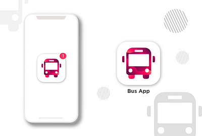 simple Bus icon app app icon app icon design brand branding design graphic design icon illustration logo logo design