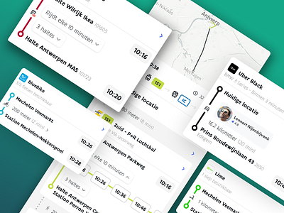 Public transport - Multimodal Journey / Trip Planner (De Lijn) android bus departures ios journey maas mobility planner ride service taxi time train tram transport travel trip ui ux