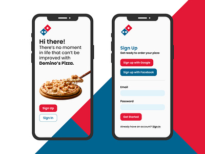 Sign Up Page app food pizza restaurant app sign up ui uidesign