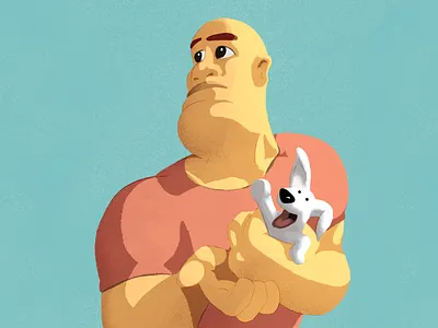 Big & small 2d character colorful design design illustration procreate procreateart