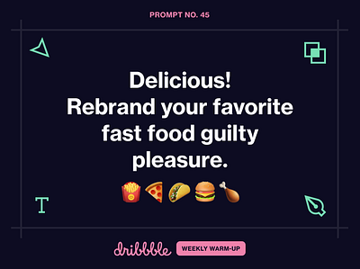 Rebrand Your Favorite Fast Food Guilty Pleasure branding community design dribbble dribbbleweeklywarmup experiment flex fun grow learn prompt weekly warm up