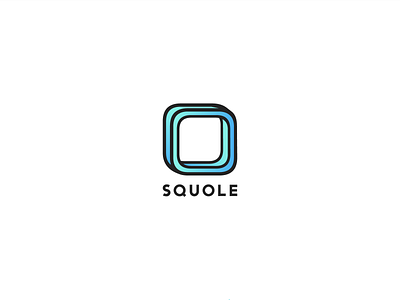 SQUOLE branding illustrator knot logo design rectangle vector