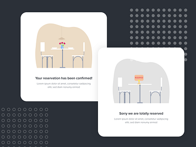 Table Booking Success and Failure dailyui ui ui design ux