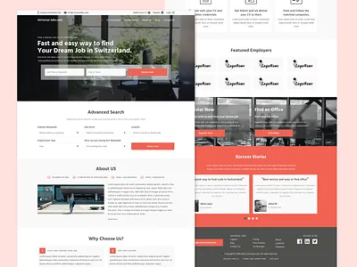 Job Search Website Landing Page figma landingpage ui ui design website concept