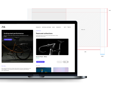 Bicycle shop bayer bicycle design flat minimal shop ui ux visual