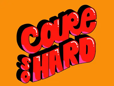 Care So Hard goodtype goodtypetuesday lettering mantra quotes type vector
