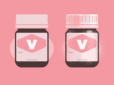 Vegemite australia bottle branding grainy illustration illustrator nasty vector vegemite