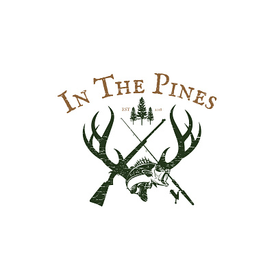 In The Pines branding illustration logo design