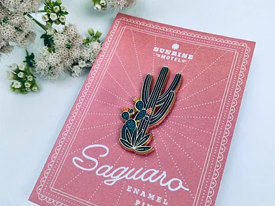 saguaro enamel pin arizona cactus cactus flower cactuses desert enamel pin etsy flower illustration plants prickly pear succulent west western