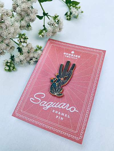 saguaro enamel pin arizona cactus cactus flower cactuses desert enamel pin etsy flower illustration plants prickly pear succulent west western