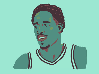 Demar Derozan basketball derozan drawing illustration portrait spurs